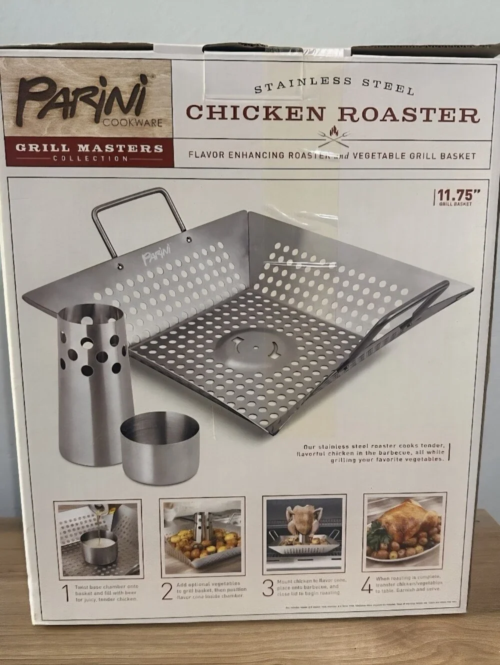 Parini Cookware Chicken Roaster Stainless Steel - Silver